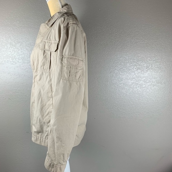 Banana Republic Oversized Khaki Utility Jacket Size Medium - Picture 4 of 9